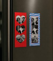 2’li Magnet Fotoğraf Çerçevesi Seti – Kalpli & Dalgalı - Görsel 2