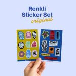 2’li Sticker Seti – Renkli Retro Tasarım Dekoratif Etiket Seti
