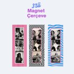 3’lü Magnet Fotoğraf Çerçevesi Seti – Retro Dalga