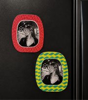 2’li Magnet Fotoğraf Çerçevesi Seti – Kırmızı & Dalga - Görsel 2