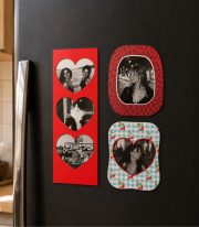 3’lü Magnet Fotoğraf Çerçevesi Seti – Kırmızı Retro - Görsel 2